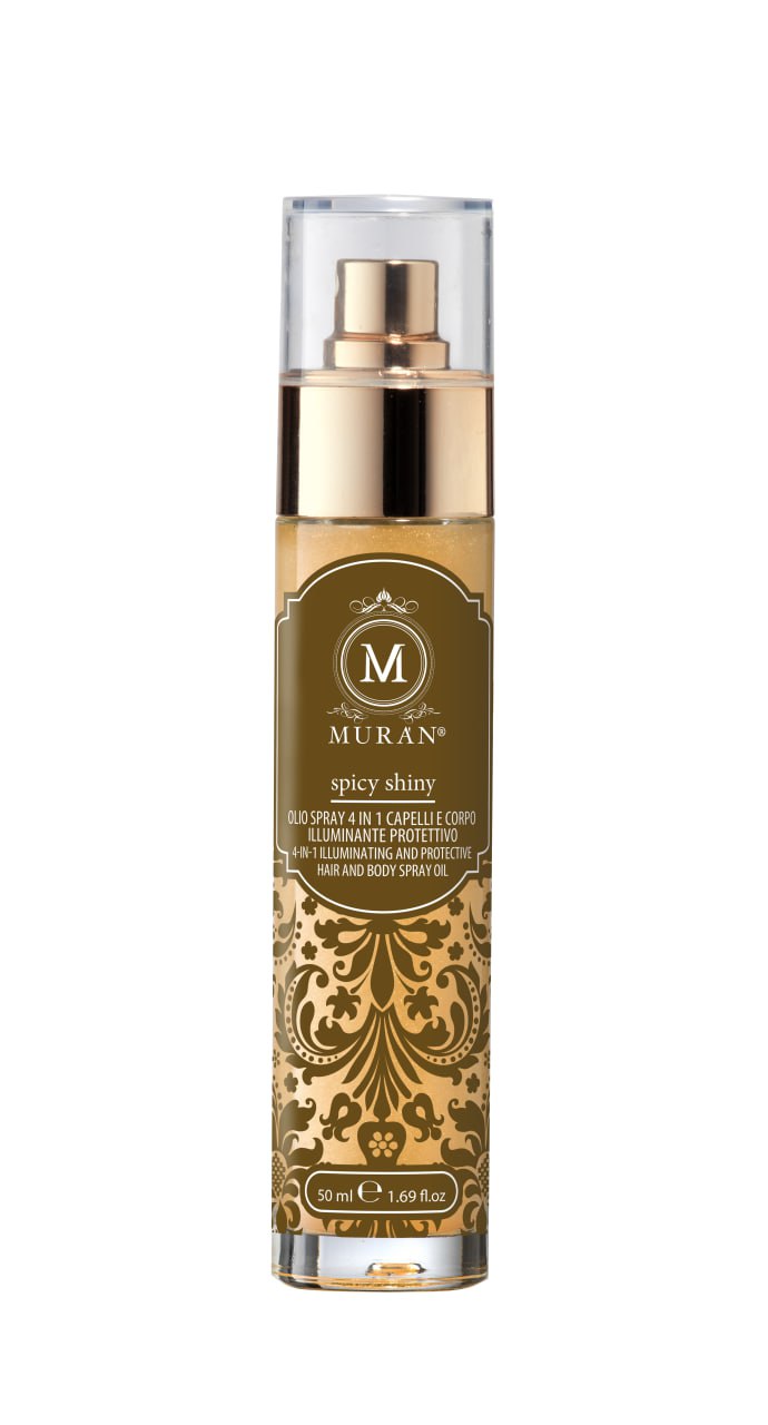 MURAN Spicy Shiny 4-in-1 illuminating and protective hair and body spray oil 50ml - Олія-спрей 4-в-1 для захисту та сяйва волосся та тіла MURAN Spicy Shiny 4-in-1 illuminating and protective hair and body spray oil 50ml - Олія-спрей 4-в-1 для захисту та сяйва волосся та тіла